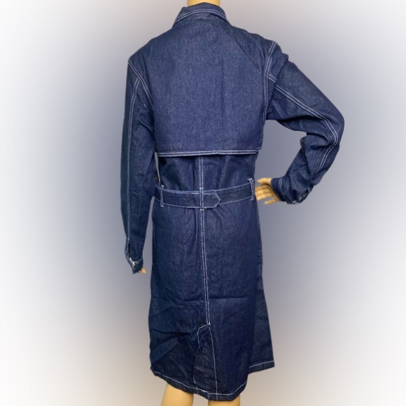 American Bazi Denim Trench Coat Women's - Picture 2 of 8